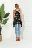 Printed Scoop Neck Strappy Tank - Trendsi