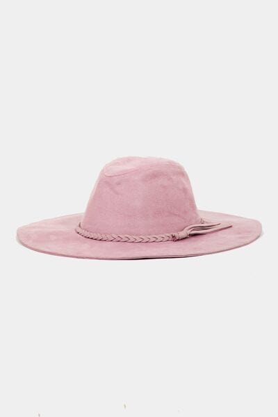 Fame Braided Faux Suede Hat - Trendsi