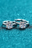 1 Carat Moissanite Huggie Earrings - Trendsi