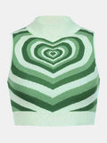 Heart Mock Neck Sweater Vest - Trendsi - Flyclothing LLC