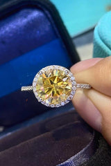 2 Carat Moissanite Round Ring - Trendsi