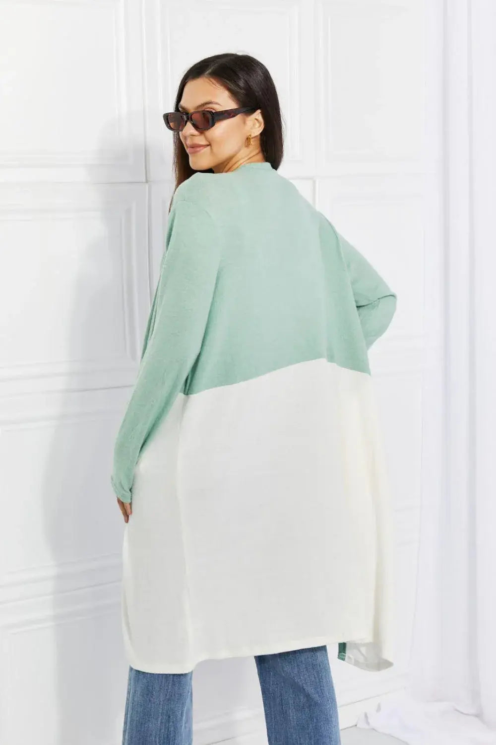 Culture Code Until You Came Color Block Duster Cardigan - Trendsi - Flyclothing LLC
