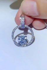 1 Carat Moissanite 925 Sterling Silver Necklace - Trendsi - Flyclothing LLC