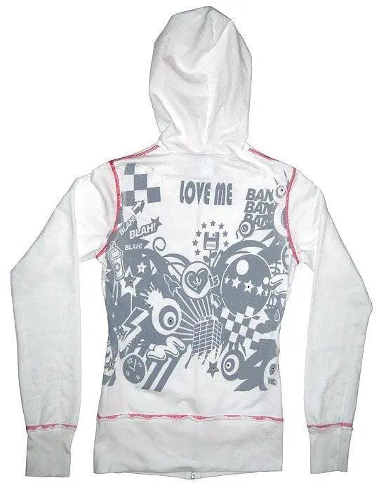 Sugar & Rox Crazy City Rhinestone Hoodie - Flyclothing LLC