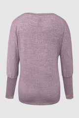 Cutout Round Neck Long Sleeve T-Shirt - Trendsi