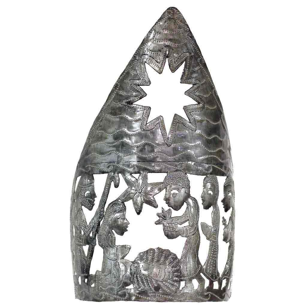 Tabletop Nativity Scene with Candle Holder (13" x 7") - Croix des Bouquets (H) - Croix des Bouquets - Flyclothing LLC