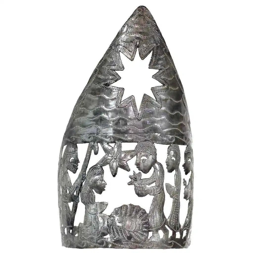 Tabletop Nativity Scene with Candle Holder (13" x 7") - Croix des Bouquets (H) - Croix des Bouquets (H)