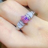 1 Carat Moissanite 925 Sterling Silver Ring - Trendsi