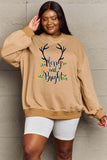 Simply Love Full Size MERRY AND BRIGHT Graphic Sweatshirt - Trendsi