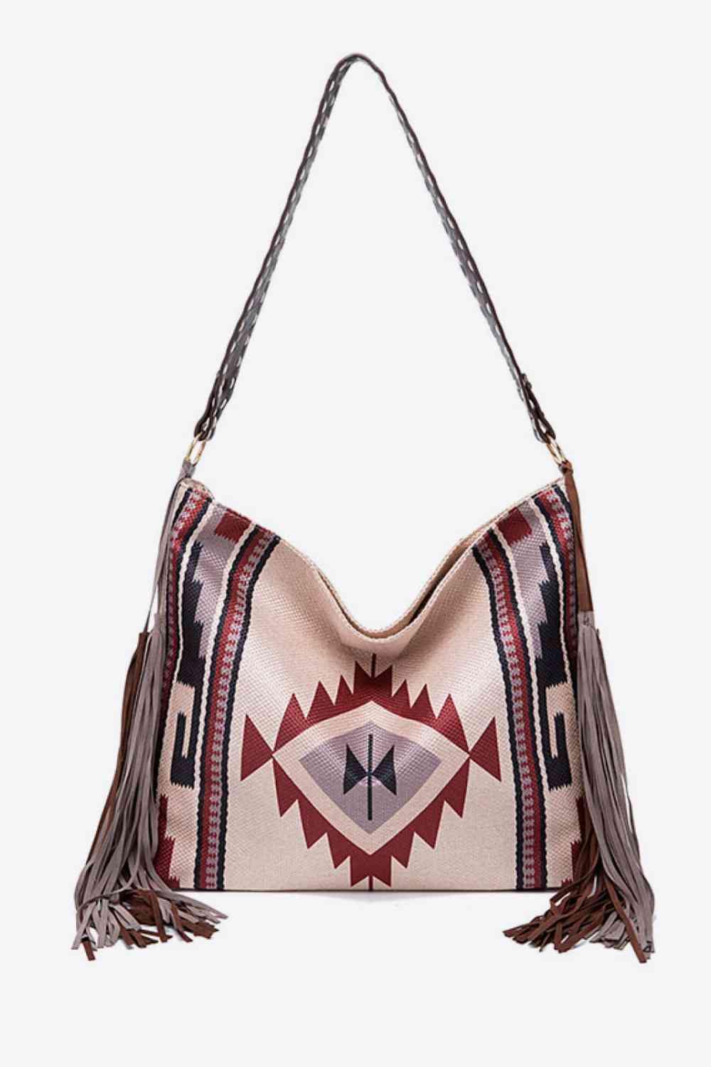 Geometric Canvas Tote Bag - Trendsi