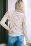 Round Neck Leopard Print Long Sleeve Tee - Trendsi - Flyclothing LLC