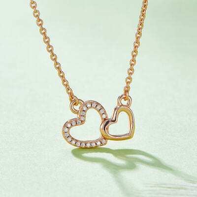 Moissanite 925 Sterling Silver Heart Necklace - Trendsi - Flyclothing LLC
