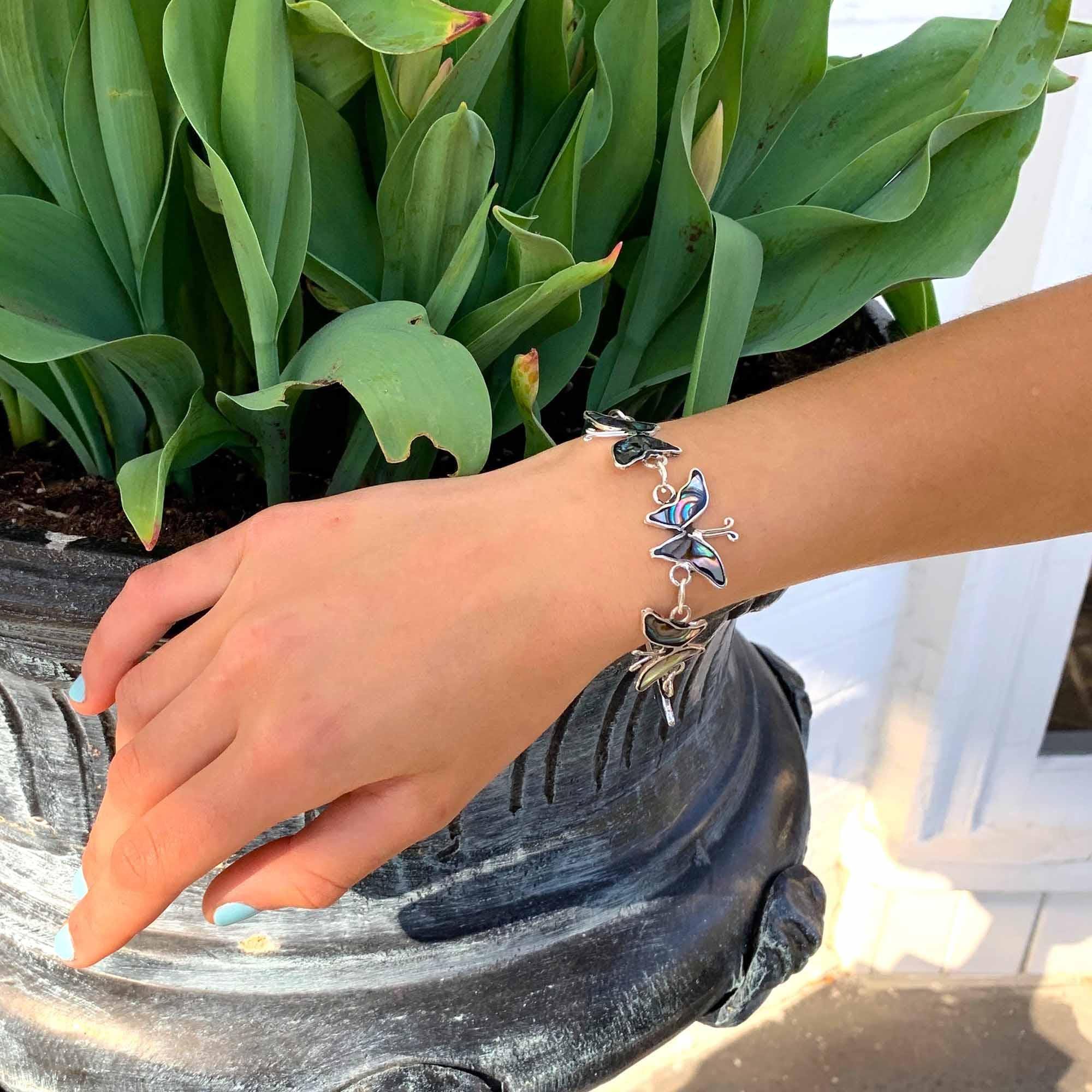 Bracelet, Abalone Butterflies - Artisana