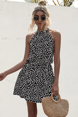 Printed Grecian Neck Mini Dress - Trendsi - Flyclothing LLC