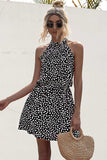 Printed Grecian Neck Mini Dress - Trendsi - Flyclothing LLC
