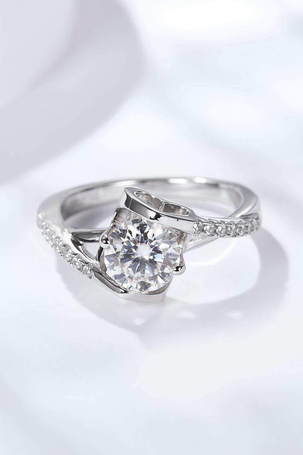 Limitless Love Platinum-Plated Moissanite Ring - Trendsi - Flyclothing LLC