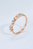 Moonstone and Zircon Decor Ring - Trendsi