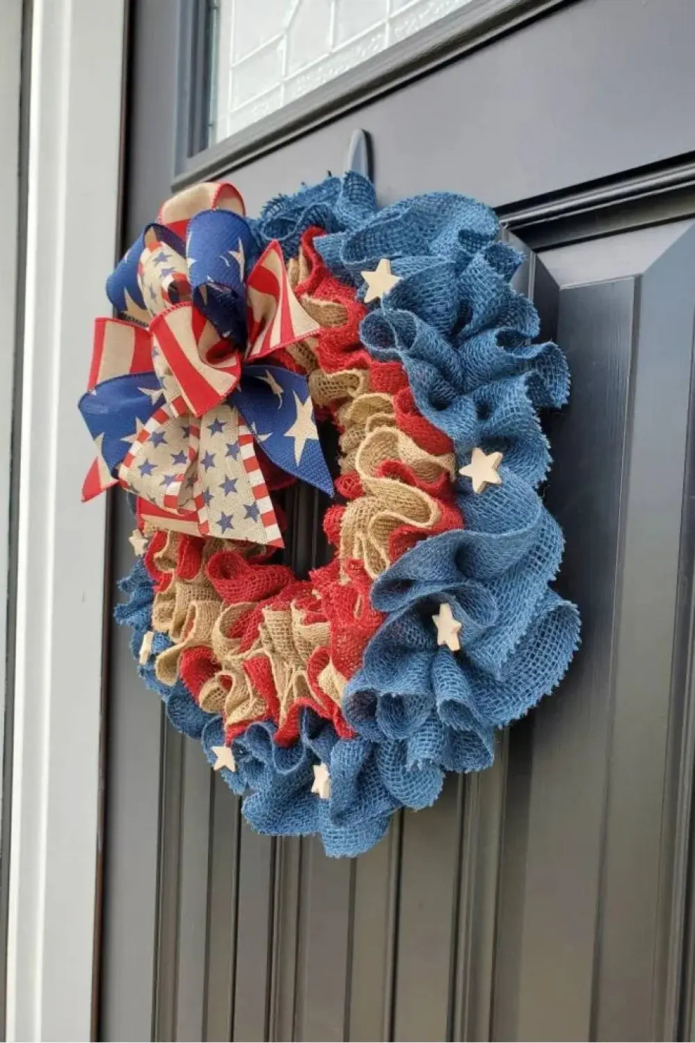 Independence Day Knit Wall Wreath - Trendsi - Flyclothing LLC