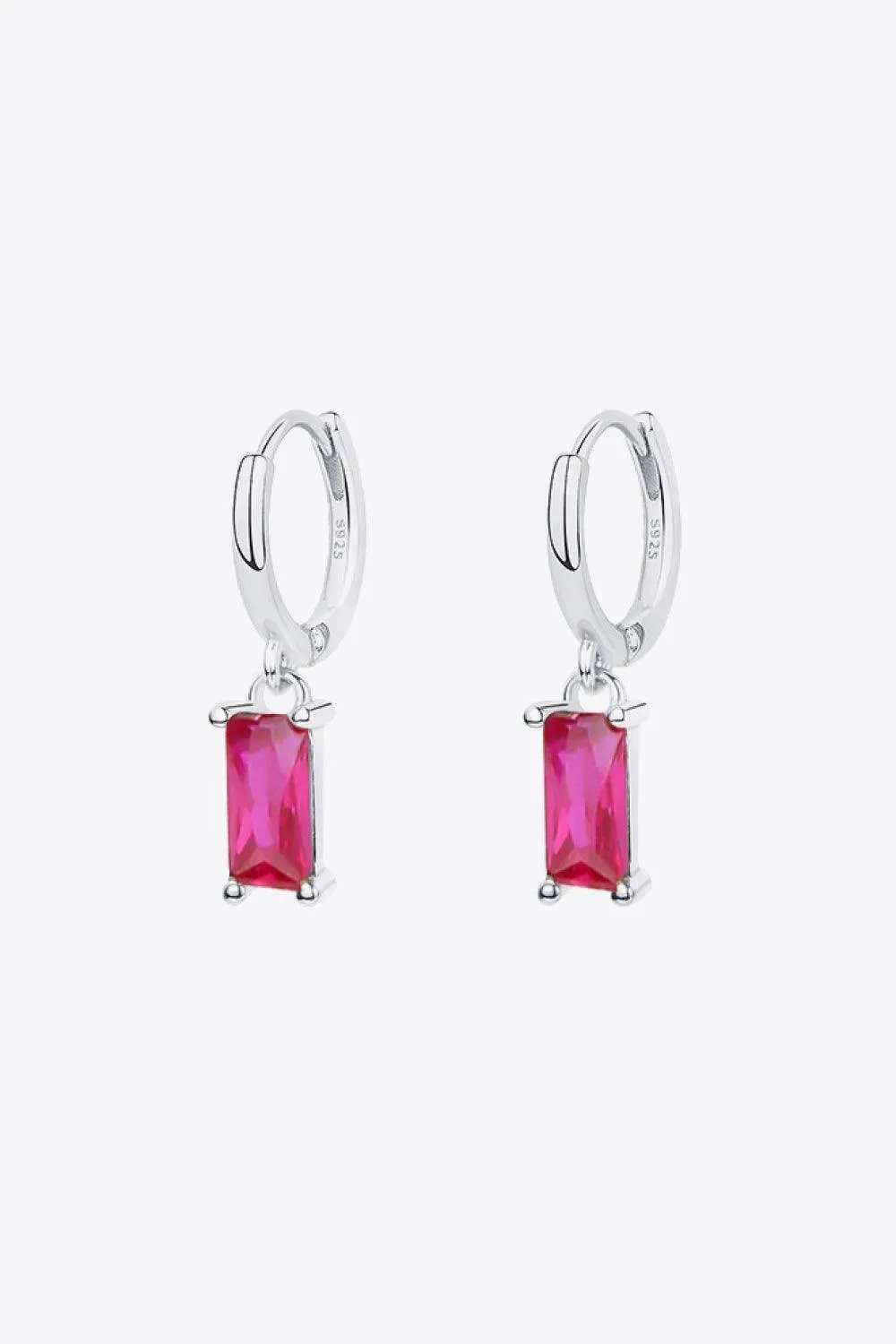 Retro 925 Sterling Silver Cubic Zirconia Drop Earrings - Trendsi - Flyclothing LLC