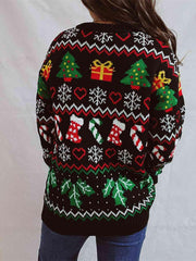Christmas Element Sweater - Trendsi