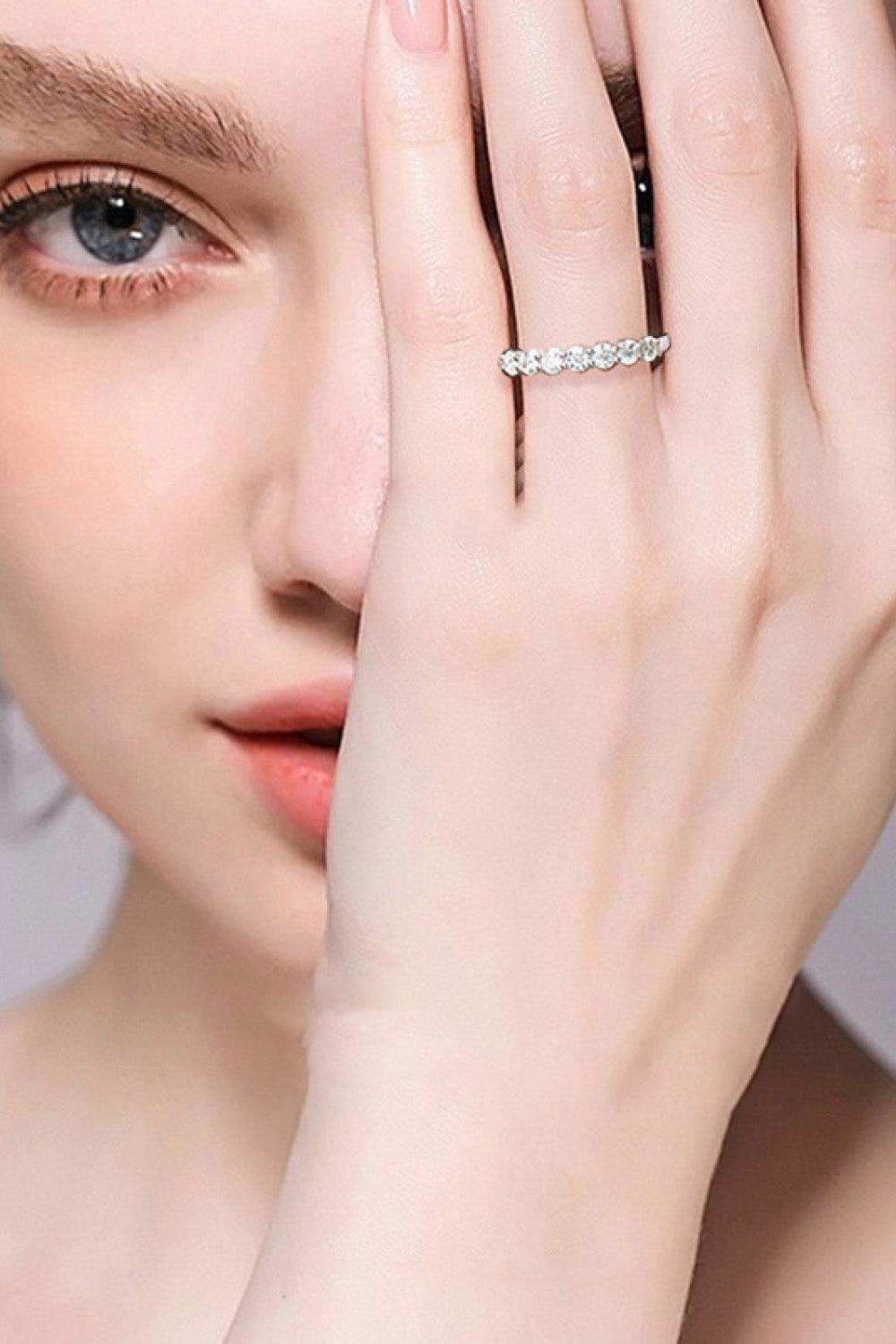 Can't Stop Your Shine Moissanite Platinum-Plated Ring - Trendsi - Flyclothing LLC