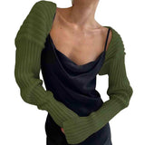 Long Sleeve Knit Bolero - Trendsi - Flyclothing LLC