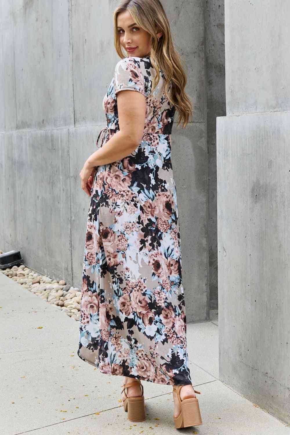 Heimish Give Me Roses Full Size Floral Maxi Wrap Dress - Trendsi
