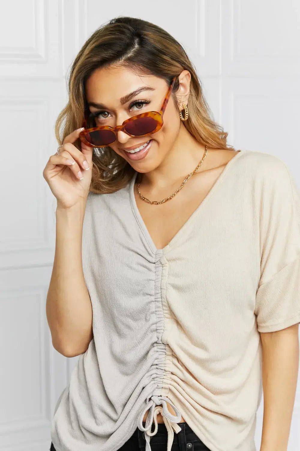 Oval Full Rim Sunglasses - Trendsi - Flyclothing LLC