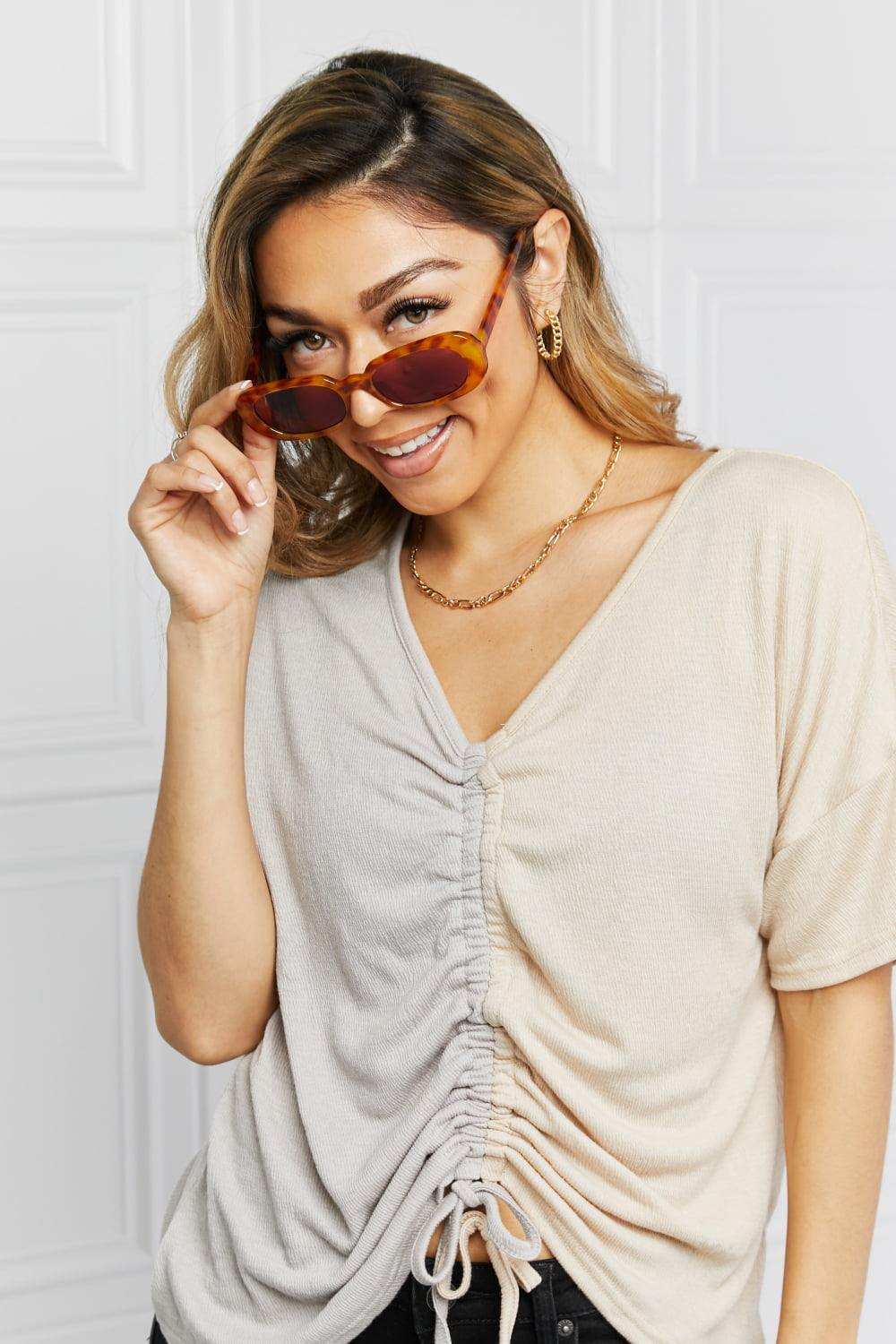 Oval Full Rim Sunglasses - Trendsi - Flyclothing LLC