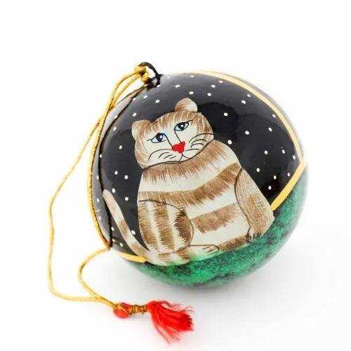 Handpainted Ornament Cat - Pack of 3 - Asha Handicrafts - Flyclothing LLC