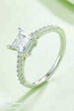 1.21 Carat Moissanite 925 Sterling Silver Side Stone Ring - Trendsi