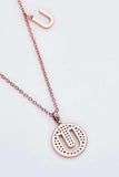Moissanite U to Z Pendant Necklace - Trendsi - Flyclothing LLC