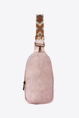 Adjustable Strap PU Leather Sling Bag - Trendsi