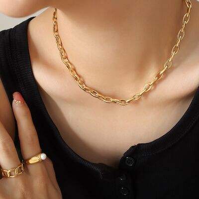 Titanium Steel Chain Necklace - Trendsi - Flyclothing LLC