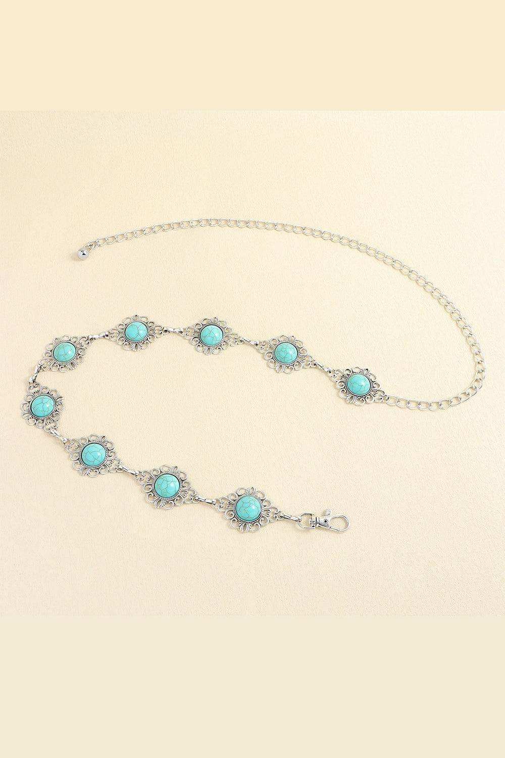 Vintage Turquoise Alloy Belt - Trendsi - Flyclothing LLC