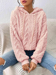 Drawstring Long Sleeve Hoodie - Trendsi