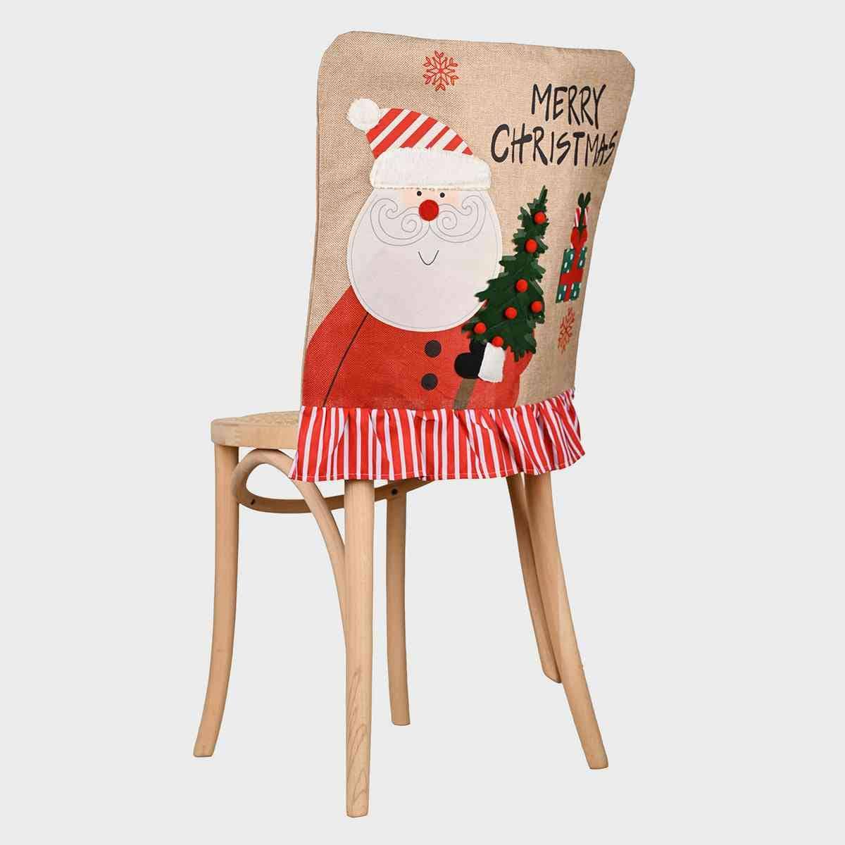 MERRY CHRISTMAS Chair Cover - Trendsi
