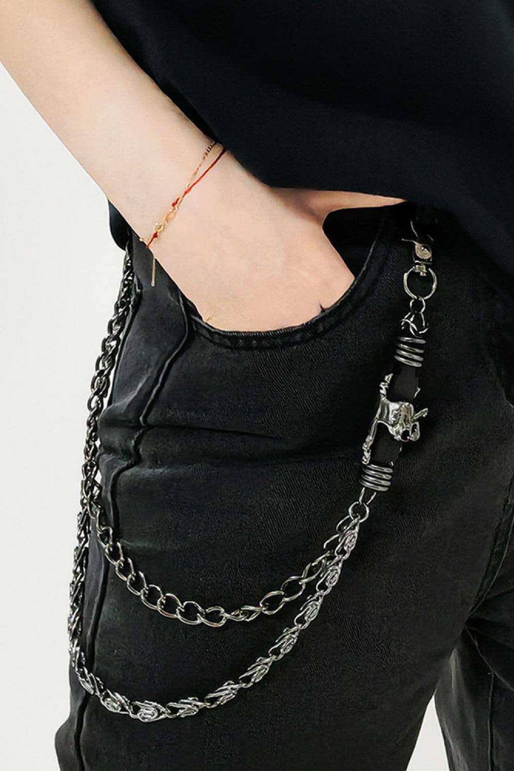 Double Layer Alloy Chain Belt - Trendsi - Flyclothing LLC