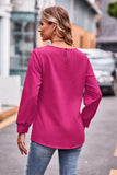 Round Neck Long Sleeve Tee - Trendsi - Flyclothing LLC