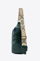 Adjustable Strap PU Leather Sling Bag - Trendsi