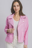 LOVE TREE Collared Neck Zip Up Jacket - Trendsi