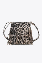 PU Leather Crossbody Bag with Fringe - Trendsi - Flyclothing LLC