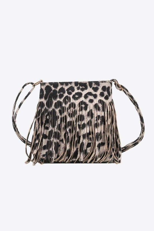 PU Leather Crossbody Bag with Fringe - Trendsi - Flyclothing LLC