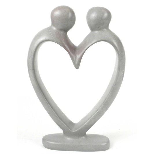 Handcrafted Soapstone Lover's Heart Sculpture in White - Smolart - Flyclothing LLC