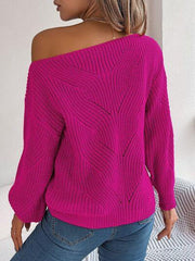 Openwork Long Sleeve Sweater - Trendsi