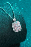 1 Carat Moissanite Geometric Pendant Chain Necklace - Trendsi
