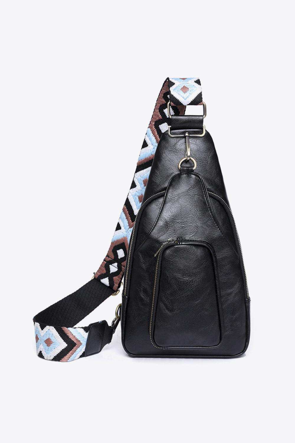 Take A Trip PU Leather Sling Bag - Trendsi - Flyclothing LLC