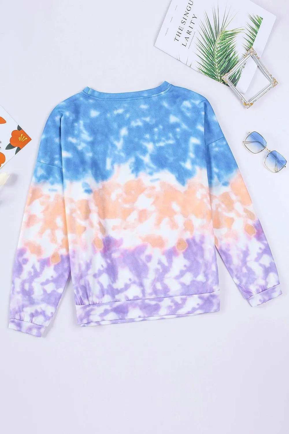 Drop Shoulder Round Neck Sweatshirt - Trendsi - Flyclothing LLC