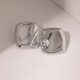 Stainless Steel Square Stud Earrings - Trendsi
