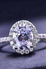 2 Carat Moissanite 18k Platinum-Plated Ring - Trendsi - Flyclothing LLC